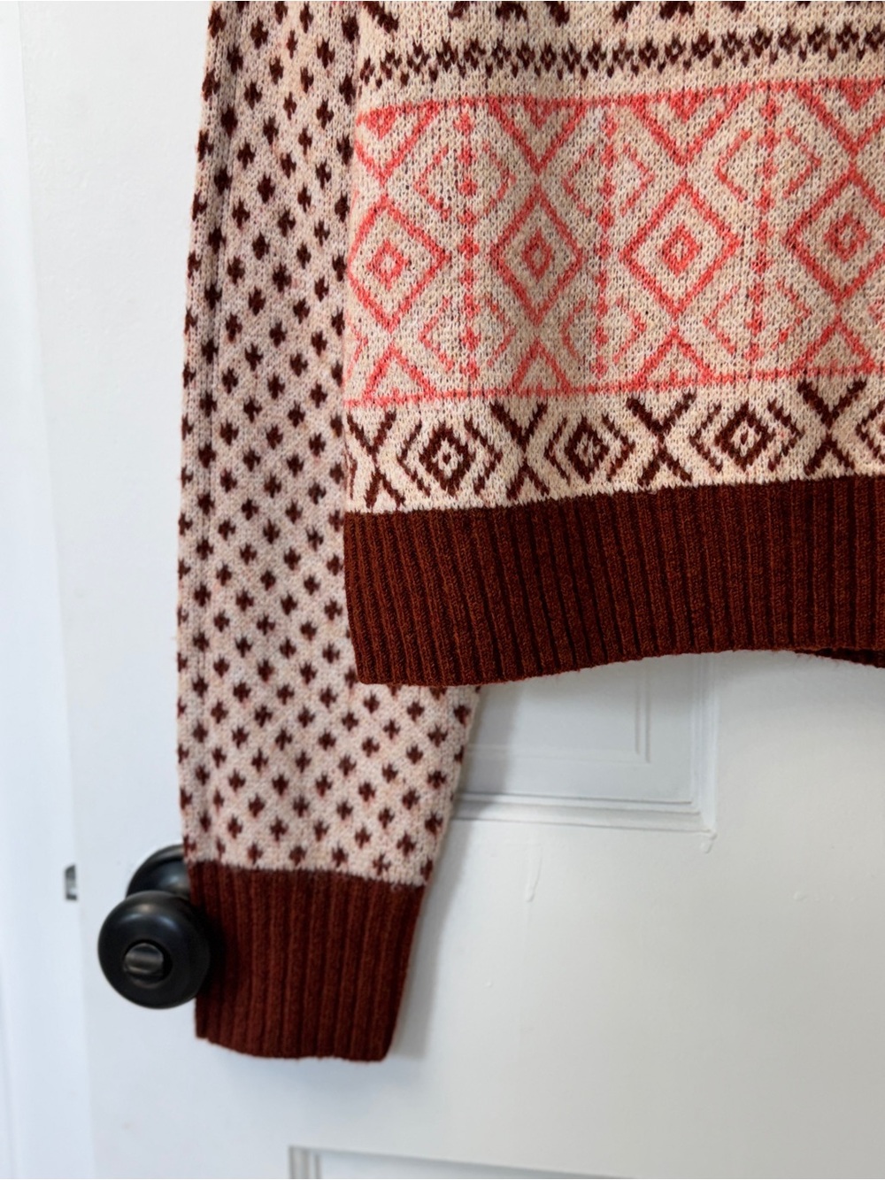 American Eagle Fair Isle Mock Neck Sweater Small - Picture 4 of 7